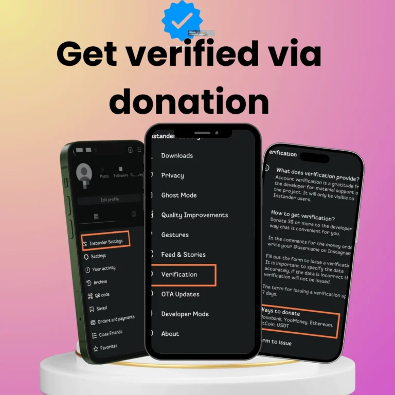 HomePage 14 "Verified account via donation