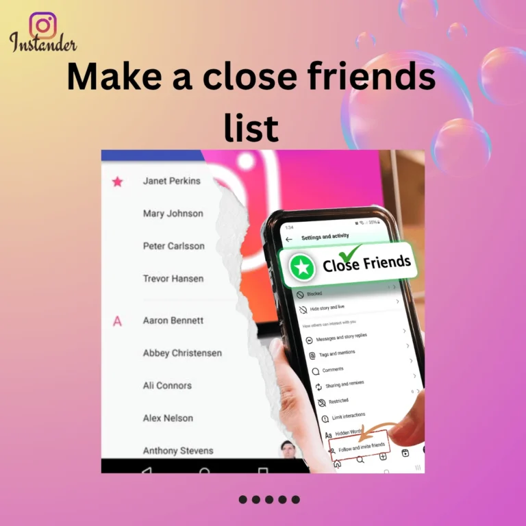 HomePage 16 customize your friends list with pro features of instander APK