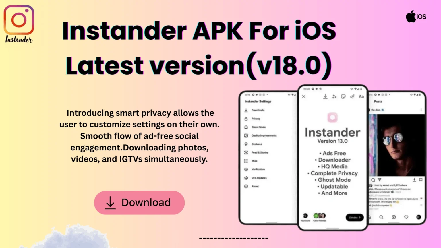 Download Instander for iOS-v18.0 